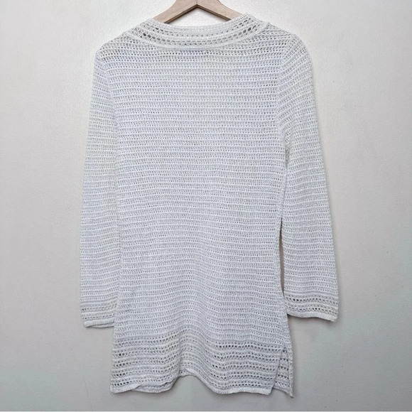 Tommy Bahama Womens Small Sand Dollar Shimmer  Tunic Sweater In Soft Gold - Picture 16 of 16